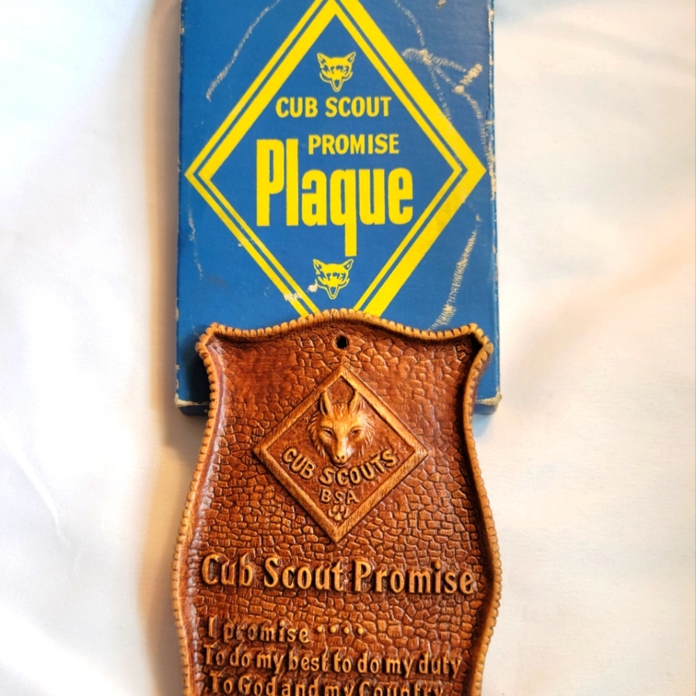 Cub Scout Promise Plaque Vintage Collectible